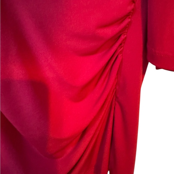 LANE BRYANT RED MOCK WRAP TOP PLUS SIZE: 22/24 #X - Picture 6 of 8